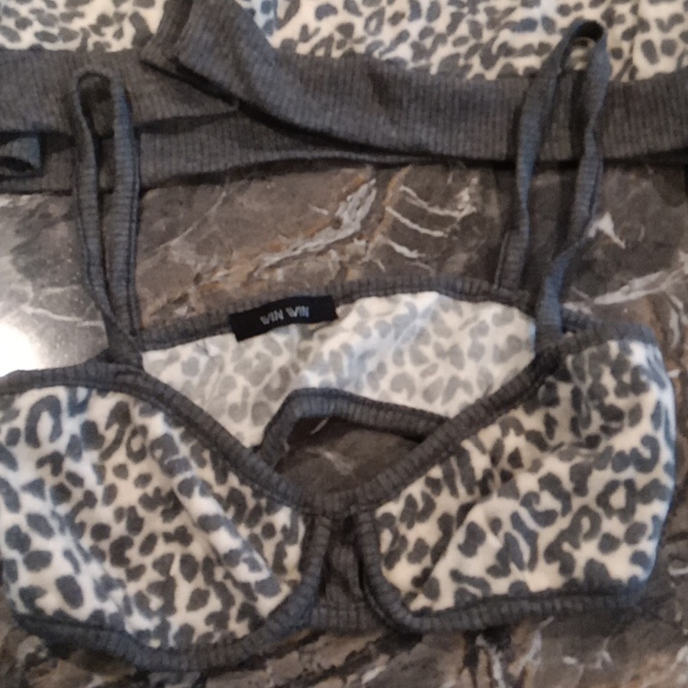 Cheetah print sweater and tank top